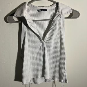 White Zara Crop Top